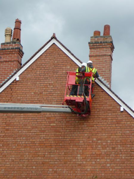 Roofer roofing chimney repair